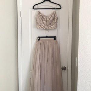 Adrianna Papell two piece gown Size 4 (top sz 2)